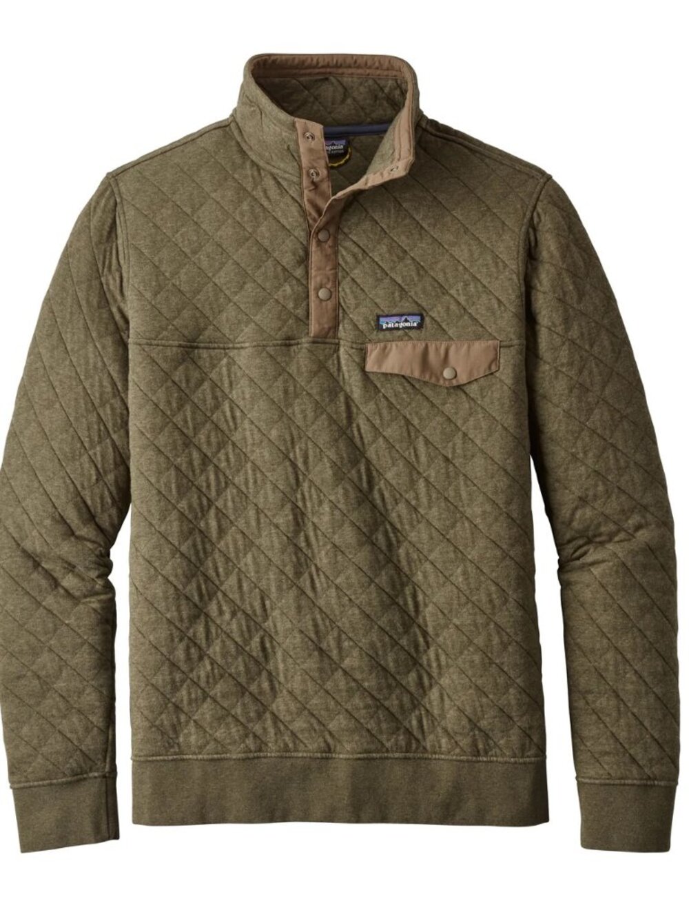 Patagonia Men's Organic Cotton Quilt Snap-T Pullover Industrial Green